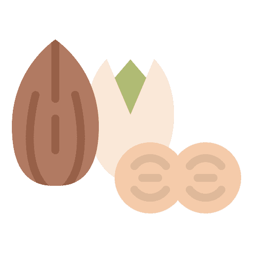 Icon of almond, pistachio and peanut